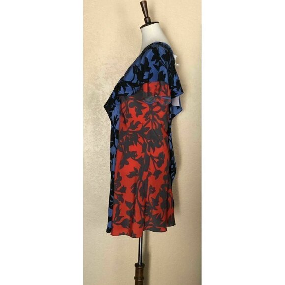 Diane Von Furstenberg Ruffle Silk V-Neck Dress 2 - Picture 12 of 12